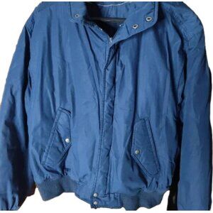 VINTAGE 1980s BLUE MEMBER'S ONLY BOMBER JACKET - SIZE XL